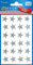 AVERY Zweckform 24 Aufkleber Weihnachten Sterne silber (Weihnachtssticker aus Effektfolie, selbstklebende Weihnachtsdeko für Karten, Geschenke, Tüten) 1 Bogen/24 Sternsticker, 52256