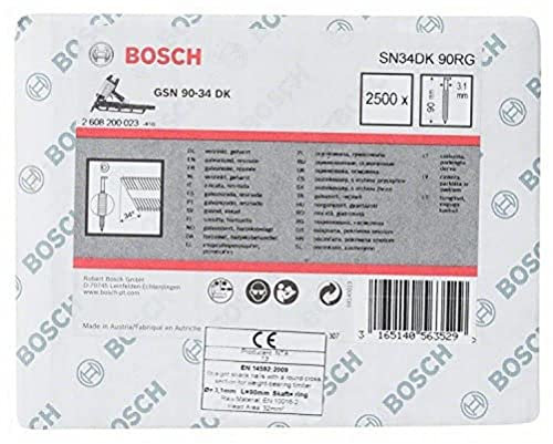 Bosch 2608200023 3.1 x 90 mm Galvanized Clipped Head Strip Nail