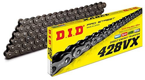 DID Cadena 428 VX, 126 eslabones (X de anillo), abierto con clip Candado