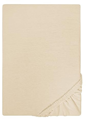 Traumhaft Schlafen - Castell - Markenbettwäsche 0077113 Spannbetttuch Jersey Stretch 1x 90x190 cm - 100x200 cm, kitt