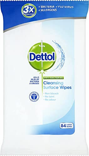 Reckitt Benckiser Dettol Anti Bacterial Cleaning Surface Large Wipes