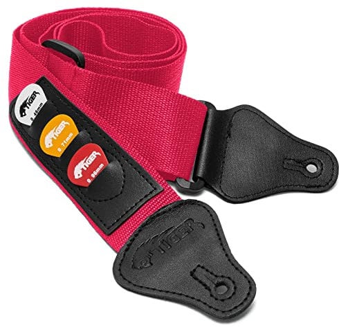 Tiger STP4-PK Plektren-Gitarrengurt - Rosa