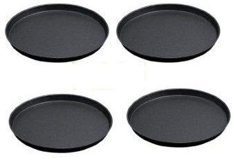 TAMLED Pizzablech Ø 36 cm 4 Stück gebördelter Rand