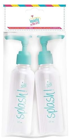 Beauty In the Air - Lot de 2 Flacons Pompe 100 ML - Idéal pour les Voyages - Plastique Transparent et Résistant - Réutilisable