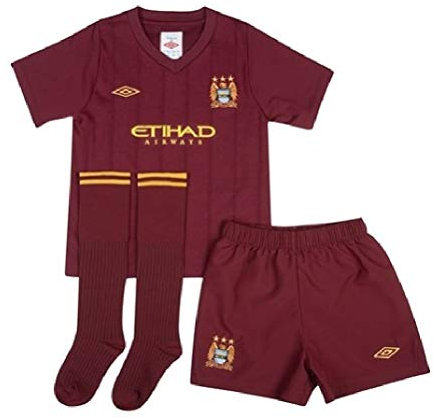 UMBRO Original Manchester City Kleinkind/Junior 4 teilig Away Trikot+Hose/Shorts+Socken/Stutzen Set 4-5 Jahre 2013 NEU