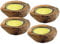 infactory Insektenschutz Kerze: Anti-Mücken-Kerzen in Kokosnuss-Schale (4er Set) (Mückenkerzen, Anti Insekten Kerze, Moskitonetz)