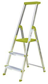 Escalera Aluminio Rolser BriColor 3 Peldaños - Lima. Certificada según Norma Europea EN-131 para Uso doméstico y Profesional.