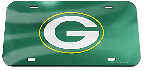 Wincraft NFL wcr04181115 Green Bay Packers Kristall Spiegel Lizenz Teller, schwarz