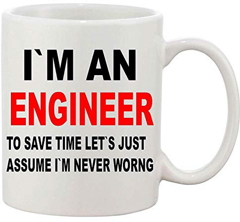 I' m An Engineer Carino Tazza di caffè in Ceramica Inspirational Gifts for Kids Donne Ragazze Regali di Compleanno