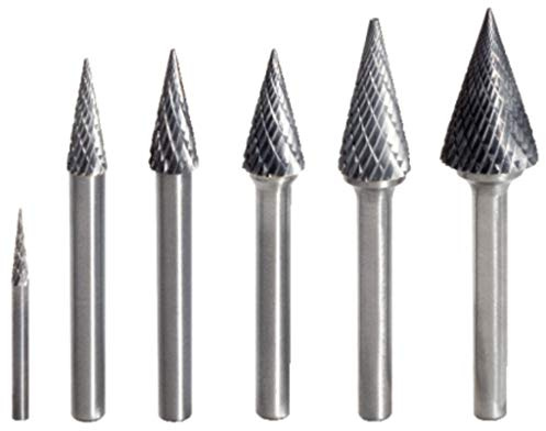 KS Tools 515.3271 HM Spitzkegel-Frässtift Form M, 3mm, Farbe | HM-Fräser, Form M, Ø 3 mm, 38,5 mm