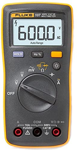 Fluke 107 AC/DC multimètre numérique portable avec pendentif magnétique