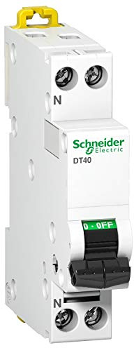 Circuit breaker - schneider dt40 - phase + neutral - 2 amps - curve c - schneider electric a9n21020