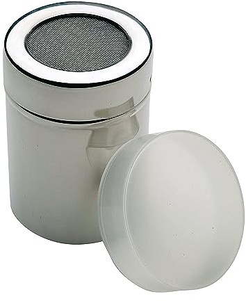 Pedrini spargizucchero a velo in acciaio inox con coperchio in plastica