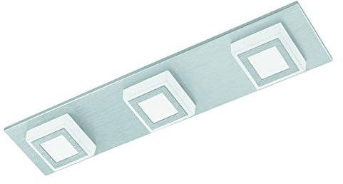 EGLO LED Deckenleuchte Masiano, 3 flammige Deckenlampe, Wohnzimmerlampe aus Aluminium und Kunststoff, Flurlampe, warmweiß
