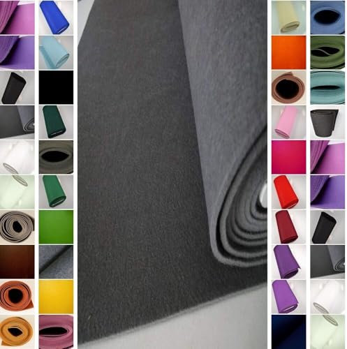 StoffBook GRAU PREMIUM TASCHENFILZ 5MM FILZSTOFF FILZBASTELN STABIL STOFF STOFFE, B759