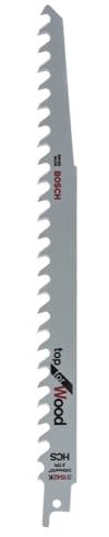 Bosch Professional Coffret de 5 lames de scie sabre S 1542 K Top for Wood (pour le bois, 240 x 19 x 1.5 mm, accessoires pour scie sabre)