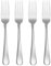 Oneida 2865004B Flight Everyday Flatware Dinner Forks, Set of 4, 18/0 Stainless Steel, Silverware Set