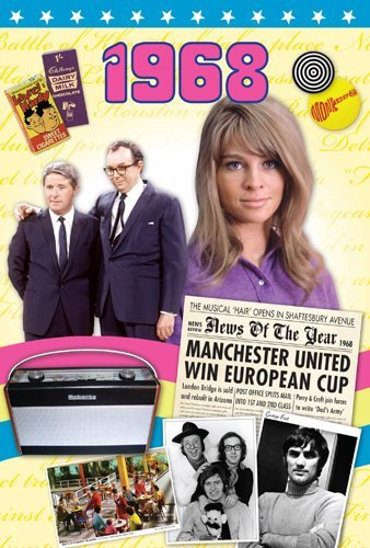 1968 Birthday Gifts - 1968 DVD Film and 1968 Greeting Card