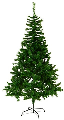 künstlicher Weihnachtsbaum grün mit Metall-Ständer Christbaum Tannenbaum 180 cm 673 Spitzen Nadel-Baum Weihnachtsdeko Weihnachtstanne Xmas