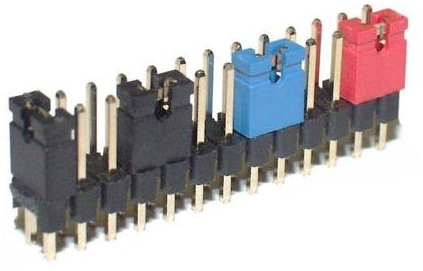 50 Stück Jumper RM 2,54mm Kurzschluss Stecker offene Bauweise schwarz