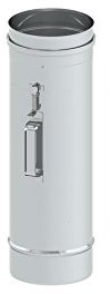 Schornstein Reinigungselement mit Deckel 300 x 150 mm, EW einwandig, Wandstärke 0,6mm; Ø 80 mm Innendurchmesser, Edelstahl