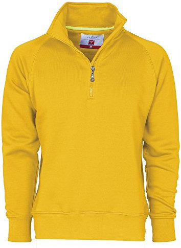 Felpa Da Lavoro Maglia Felpata Cotone Con Mezza Zip In Tinta Payper Miami +, Colore: Giallo, Taglia: M