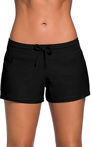 Damen Badeshorts, Schnell Trocknendes, UV Schutz, Hautfreundliches Gewebe, Wassersport, Strand, Kordelzug Schwimmshorts (S - 3XL)