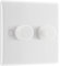 BG Electrical Intelligent Double Wall Dimmer Switch, 2 Way, Round Edge, Nexus 800 Series, White Moulded, 200W, 882