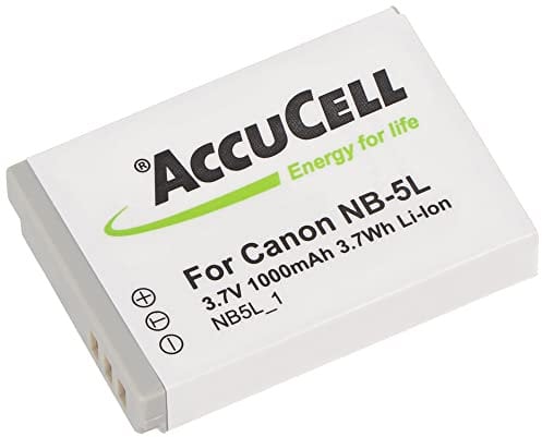 AccuCell Akku kompatibel mit Canon NB-5L, IXUS 800IS, SD700, SX200