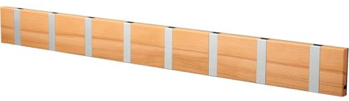 Knax Garderobe Waagerecht Kernbuche 8 Haken, Grau