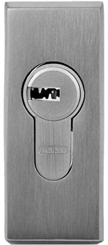 WeRo Schiebe Rosette Edelstahl Schieberosette rechteckig gefast massiv für Profilzylinder PZ 30 x 70 mm 50 mm