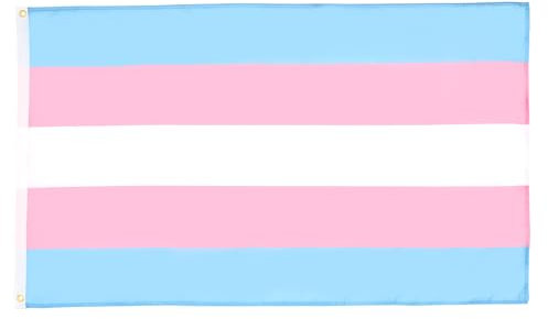 AZ FLAG - Drapeau Arc-en-Ciel Transgenre - 90x60 cm - Drapeau Lgbt - Trangender - Rainbow 100% Polyester Avec Oeillets Métalliques Intégrés - Pavillon 50 g