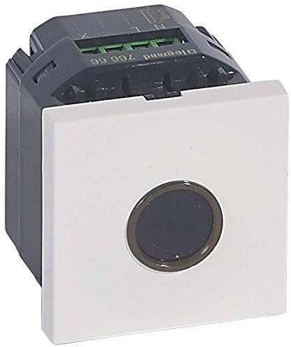 Legrand 076666 Interrupteur à Effleurement Mosaic, 2 Modules, 10AX, Blanc Antimicrobien