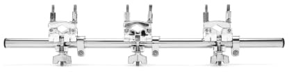 Gibraltar Accessory Rack Grabber clamp Stand Mount Bar, straight rod with 3 multi clamps, mounts 2 cymbal arms or percussion holders to a stand, SC-SPAN