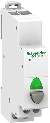 Schneider A9E18036 Single Push Button, White, Set of 12 Piece