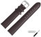 MARBURGER Uhrenarmband 22mm Leder Braun Silber Glatt Mit Naht - Montage Set 7942232000120