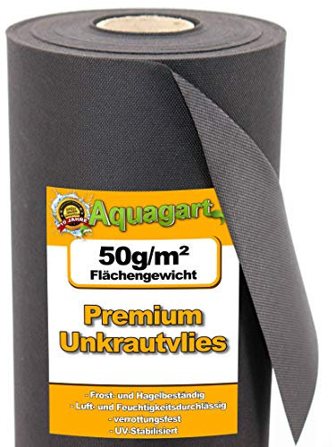 56m² Gartenvlies Unkrautvlies Unkrautfolie Mulchfolie Mulchvlies 50g/m² 1,60m breit