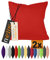 npluseins Doppelpack Baumwoll-Kissenbezüge - Moderne Wohndekoration in schlichtem Design 317.361, 40 x 80 cm, rot