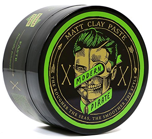 MODERN PIRATE Medium Hold Matte Clay Paste Hair Pomade 3.2 oz by MODERN PIRATE
