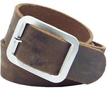 Kollektion Chrissys-in Ledergürtel dunkelbraun 4 cm breit Büffelleder aus eigener Fertigung (90)