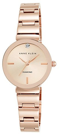 Anne Klein Women's Genuine Diamond Dial Bracelet Watch Pink