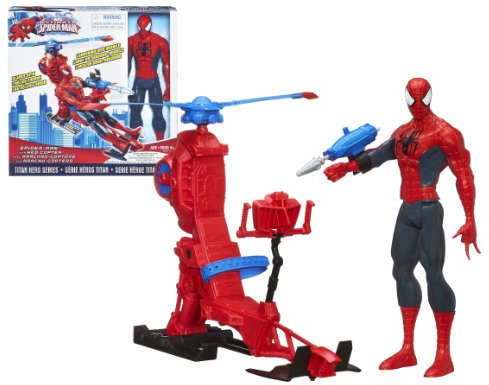 Hasbro - Spiderman Elicottero con Personaggio 30 Cm