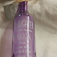 Purple Daughter light up bottle (batteries not included) approx 28x7.5cms