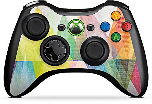 Skin kompatibel mit Microsoft Xbox 360 Controller Folie Sticker Graphic Dreiecke bunt