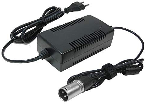 Trade-Shop Netzteil Ladegerät Ladekabel 29,4V 2A für 24V Akkus mit 18,5mm 3pin XLR Stecker für E-Bike Elektrofahrrad Pedelec Elektro Fahrrad Akkus zum Aufladen