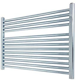 900mm(w) x 600mm(h) Straight Chrome Heated Towel Rail, Landscape Radiator, Warmer 1744 BTUs Bathroom Central Heating Ladder Rail