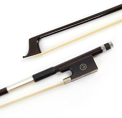 Kmise Carbon Fiber Violin Bows: Lightweight Violin Bow 4/4, Anti-Deformation Full Size Fiddle Bow, Ultra-Stretchy Horse Hair, Gift for Professional, Beginner, Adults, Kids Violins Practice (Coffee)