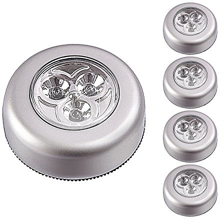 4 Pack Stick on LED Round Light - Wireless Ready to Use Light
