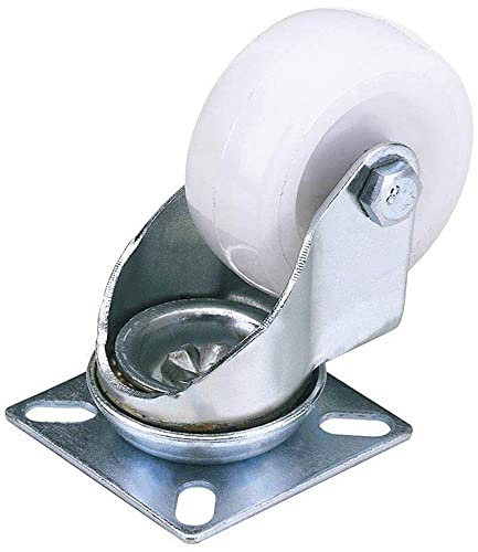 Draper 65497 SWL 70 kg Swivel Plate Fixing Nylon Wheel, 75 mm
