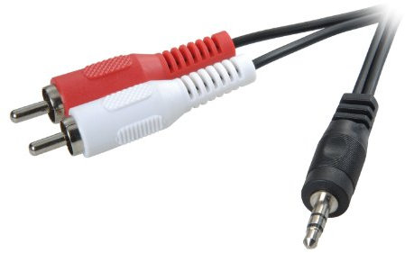 Vivanco Audiokabel, 3,5mm Klinkenstecker <-> 2x Cinchstecker, 5m